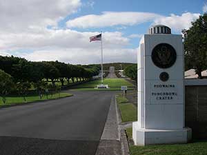 National Cemetery of the
        Pacific at Punchbowl